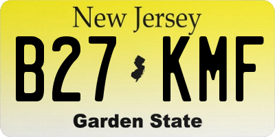 NJ license plate B27KMF