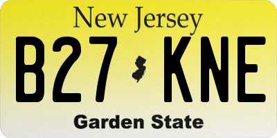 NJ license plate B27KNE
