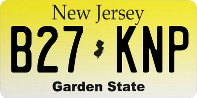 NJ license plate B27KNP