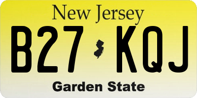 NJ license plate B27KQJ