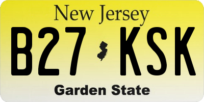 NJ license plate B27KSK