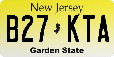 NJ license plate B27KTA