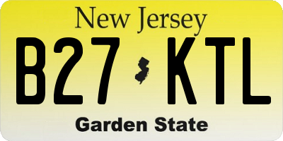 NJ license plate B27KTL