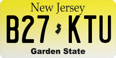 NJ license plate B27KTU