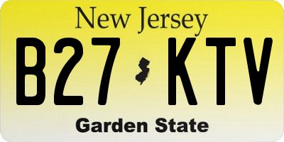 NJ license plate B27KTV