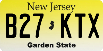 NJ license plate B27KTX