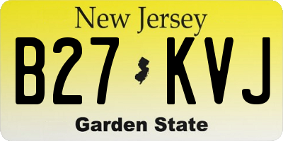 NJ license plate B27KVJ