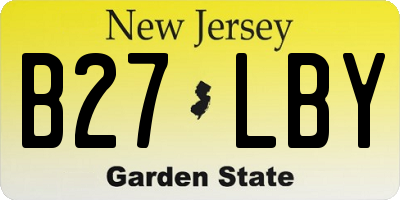NJ license plate B27LBY