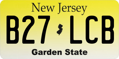 NJ license plate B27LCB