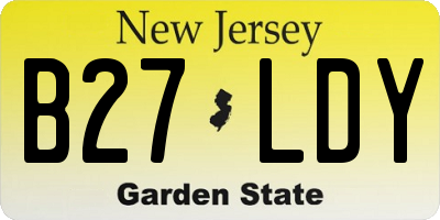 NJ license plate B27LDY