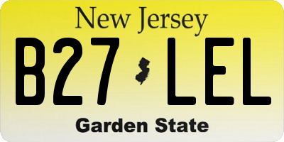 NJ license plate B27LEL
