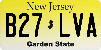 NJ license plate B27LVA