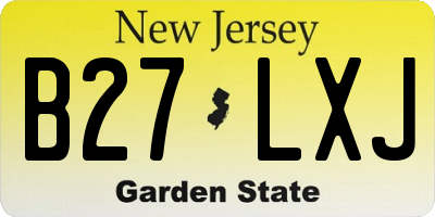 NJ license plate B27LXJ