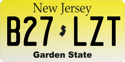NJ license plate B27LZT