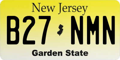 NJ license plate B27NMN