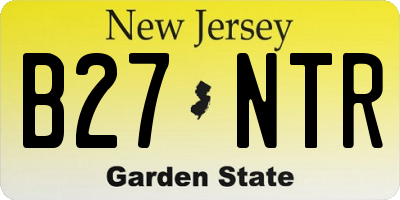 NJ license plate B27NTR