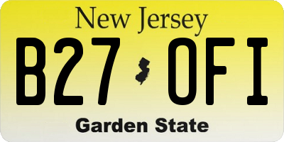 NJ license plate B27OFI