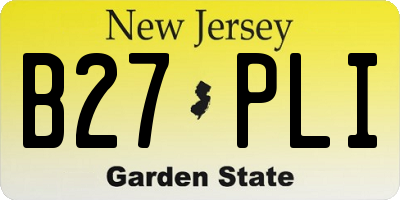 NJ license plate B27PLI