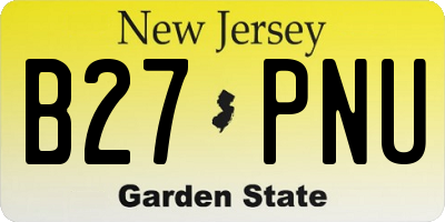 NJ license plate B27PNU