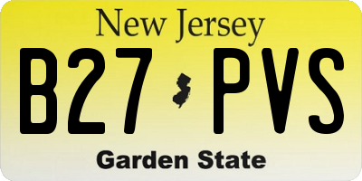 NJ license plate B27PVS