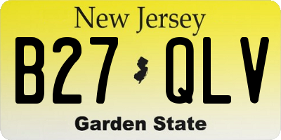 NJ license plate B27QLV