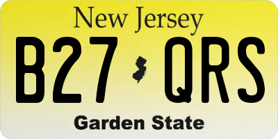 NJ license plate B27QRS