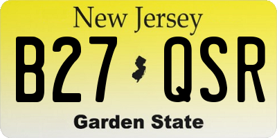 NJ license plate B27QSR
