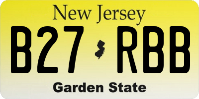 NJ license plate B27RBB
