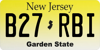 NJ license plate B27RBI