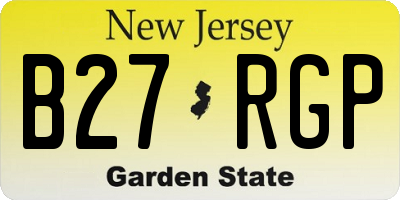 NJ license plate B27RGP