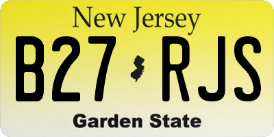 NJ license plate B27RJS