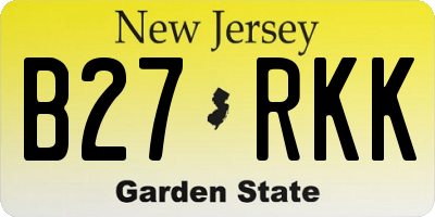NJ license plate B27RKK