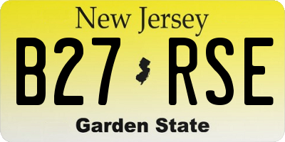 NJ license plate B27RSE