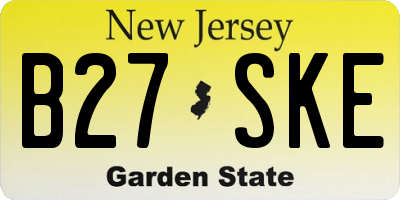 NJ license plate B27SKE