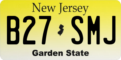 NJ license plate B27SMJ