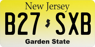 NJ license plate B27SXB