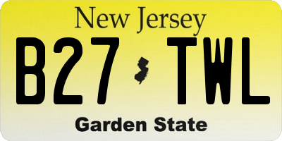 NJ license plate B27TWL