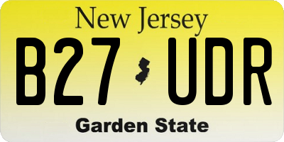 NJ license plate B27UDR
