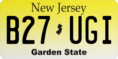 NJ license plate B27UGI