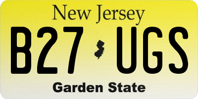 NJ license plate B27UGS