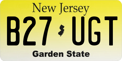 NJ license plate B27UGT