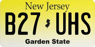 NJ license plate B27UHS