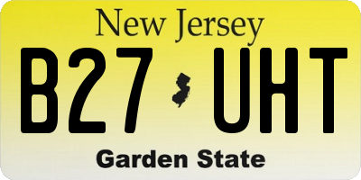 NJ license plate B27UHT