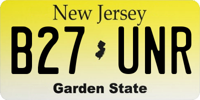 NJ license plate B27UNR