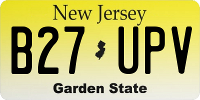 NJ license plate B27UPV