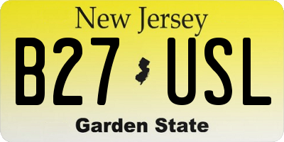 NJ license plate B27USL