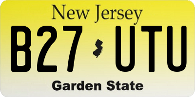 NJ license plate B27UTU