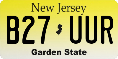 NJ license plate B27UUR