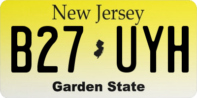 NJ license plate B27UYH