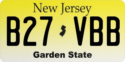 NJ license plate B27VBB